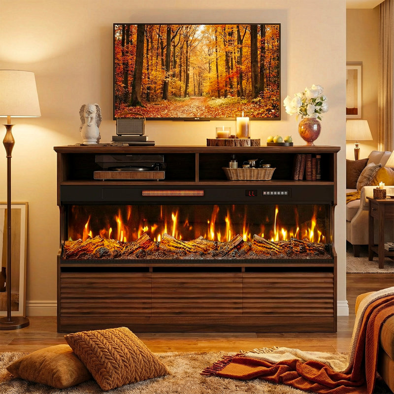 50" 3 Sided Electric Fireplace