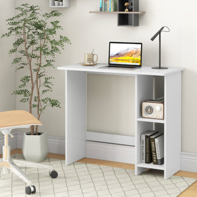 Small Computer Desk With Storage And Adjustable Shelf