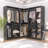 Selestina 31.5'' - 110'' Closet System with Wooden Drawers and Hanging Rods-1234567023