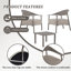 Ensemble de chaises d'appoint 2 pièces Modern avec table basse-1846085585