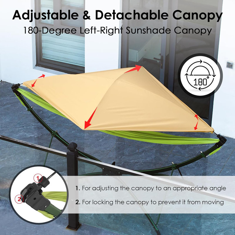 Hamac portable avec support pour l'intérieur et l'extérieur