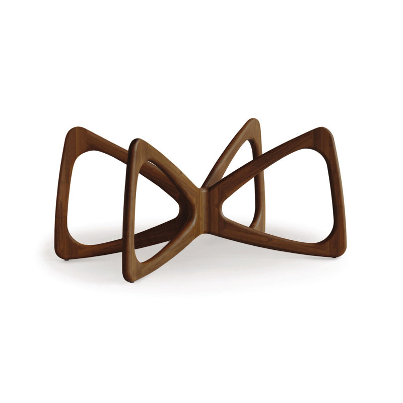 Butterfly Dining - Glass Top Table, Natural Walnut, 30"H x 56"L x 35"W