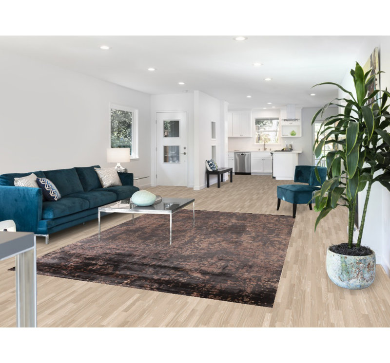 Modern Abstract Oriental Area Rug 7x9