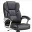 Chaise de bureau pivotante brun foncé et argentée avec accoudoirs