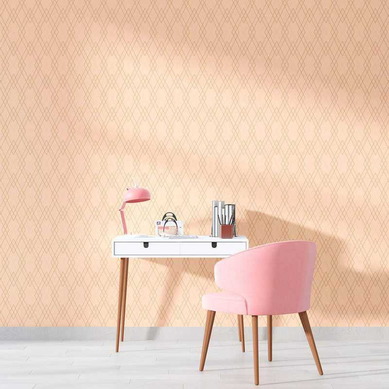 Carreau de papier peint adhésif Christyl Smooth, L 126 po x l 24 po, Orange