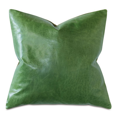 Tudor Leather/Suede Reversible Throw Pillow