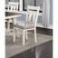 Ensemble de 2 chaises de salle à manger avec coussins en tissu gris et lignes blanches
