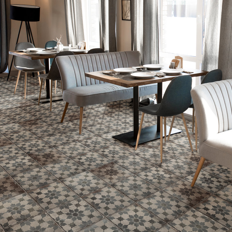 DAnticatto Decor 9" x 9" Porcelain Patterned Wall & Floor Tile
