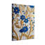 Plantes et fleurs fleurs bleues feuilles dorées sur fond blanc-223846980