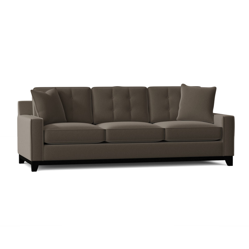 Carollton Upholstered 93'' Sofa, Bella Granite Performance Velvet