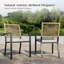 Chaise de patio en rotin avec coussins Bilal-129877400