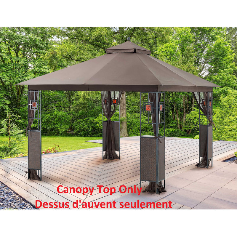 Brown Polyester Replacement Canopy Top for 10' x 12' Gazebo