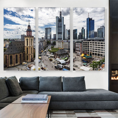 " Frankfurt Germany Downtown Skyline " 3 - Pieces