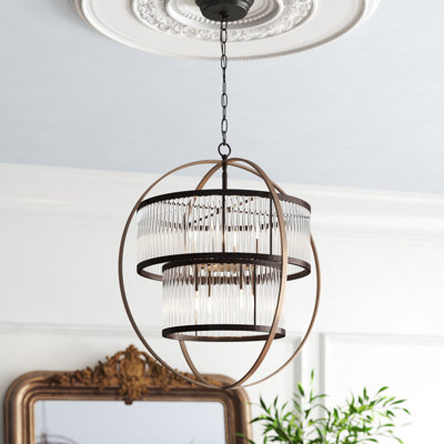 8 - Light Dimmable Globe Chandelier