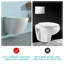 Cuvette de toilette murale avec siège à fermeture douce, blanc