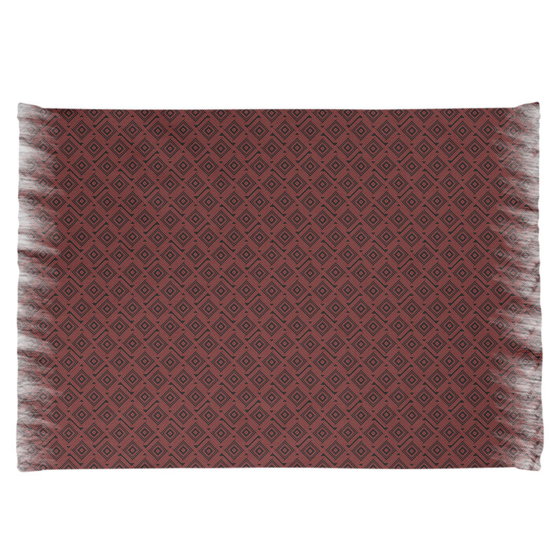 Tapis rouge à motif de labyrinthes carrés Mcguigan, Non