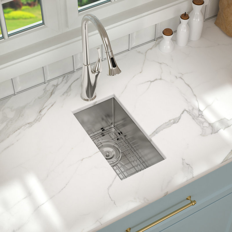 Évier de cuisine en acier inoxydable de calibre 16 L 12 po x l 18 po