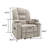 Power Chenille Upholstered Recliner Chair with Lift Base and Massage Heating Function-331918436