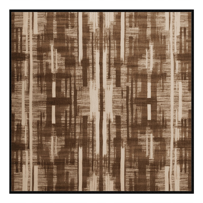 Tapis abstrait lavable à la machine, Carré 7 pi
