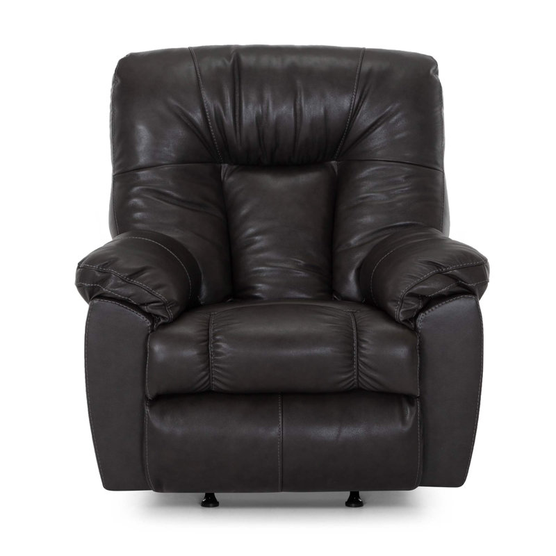 Leather Recliner, Gray