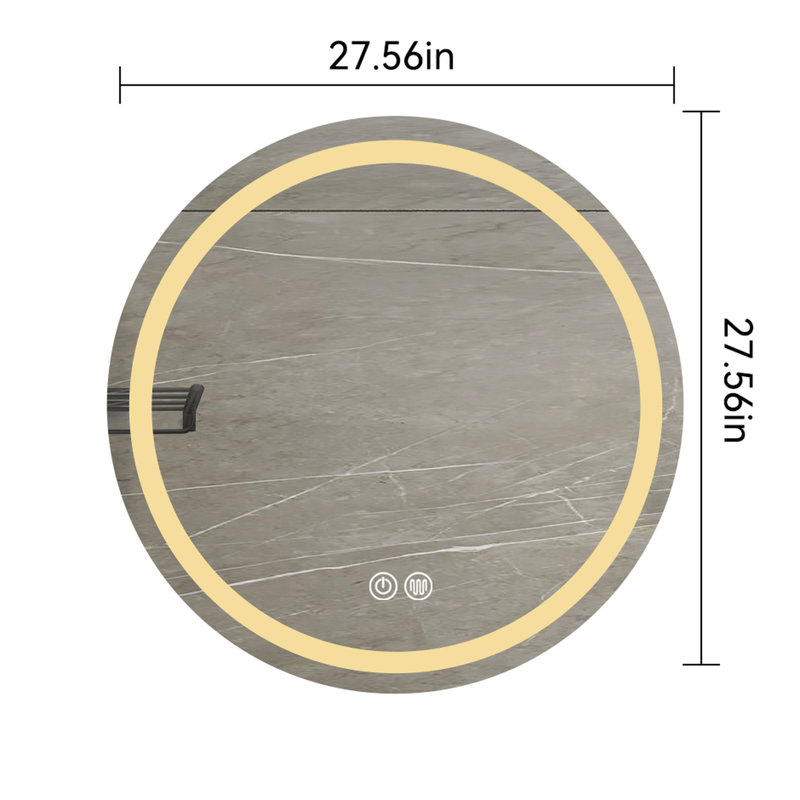 Miroir mural de salle de bain Transparent