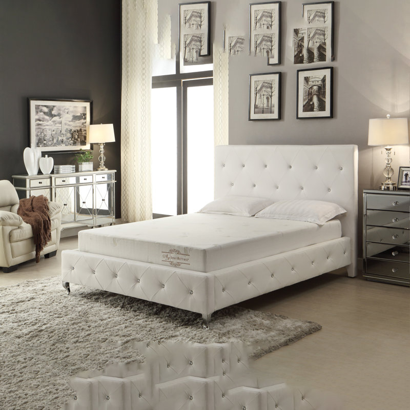 Matelas simple en mousse viscoélastique infusé d'AMOUR: 3 couches de soutien extra ferme, housse en tricot extensible, rouleau compressé dans une boîte. Infusion rafraîchissante d'aloès pour un sommeil confortable et confortable