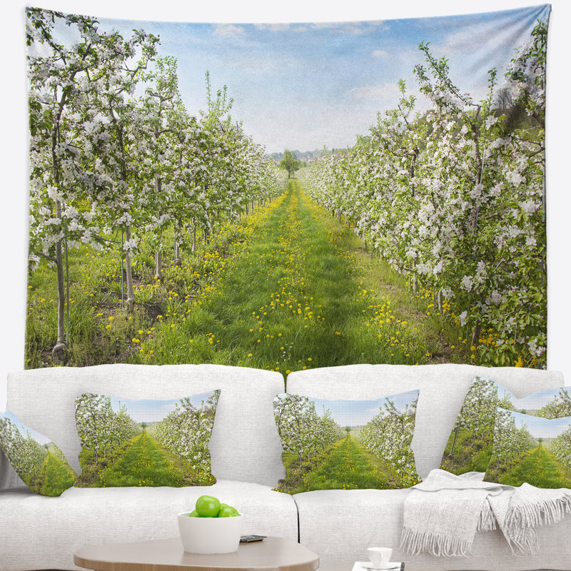 Tapisserie «Bloomy Peach Forest», H 50 po x l 60 po