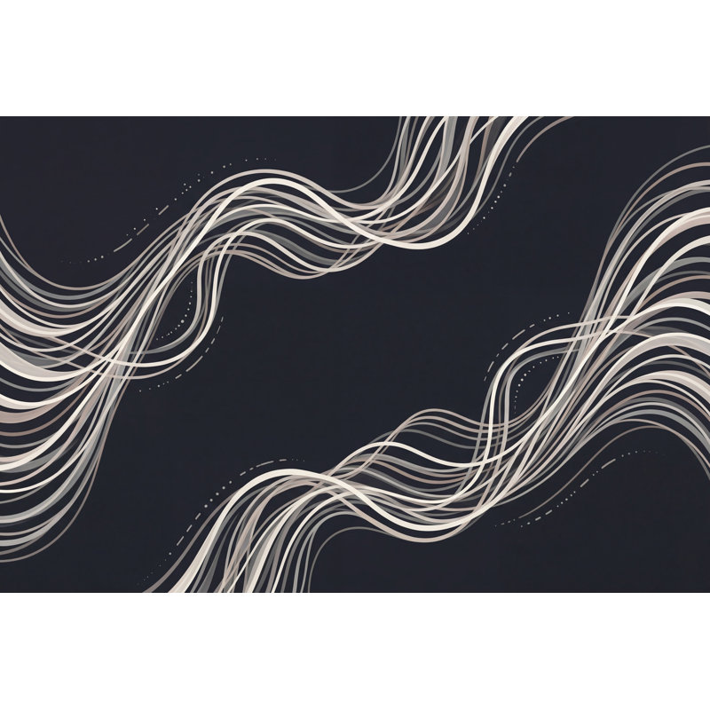 Papier peint à motif abstrait, 160 po x 108 po, Peler et coller