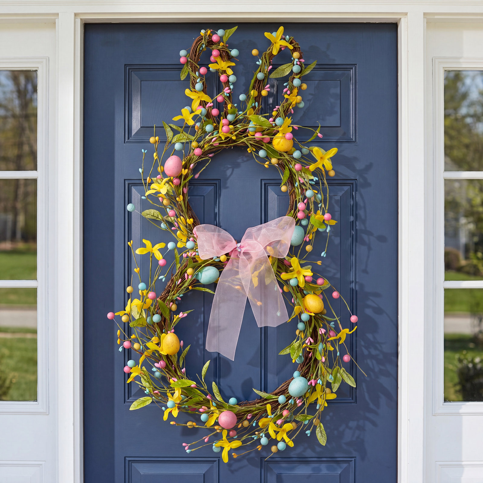 11" Bunny Easter Wreath