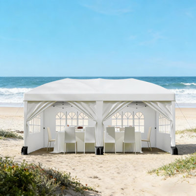 Canopy Commercial Canopy with Removable Sidewalls and Storage Bag for Patio Backyard Outdoor