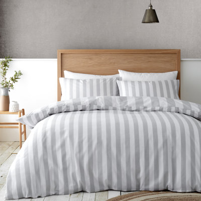 Cove Stripe Reversible Duvet Cover Set