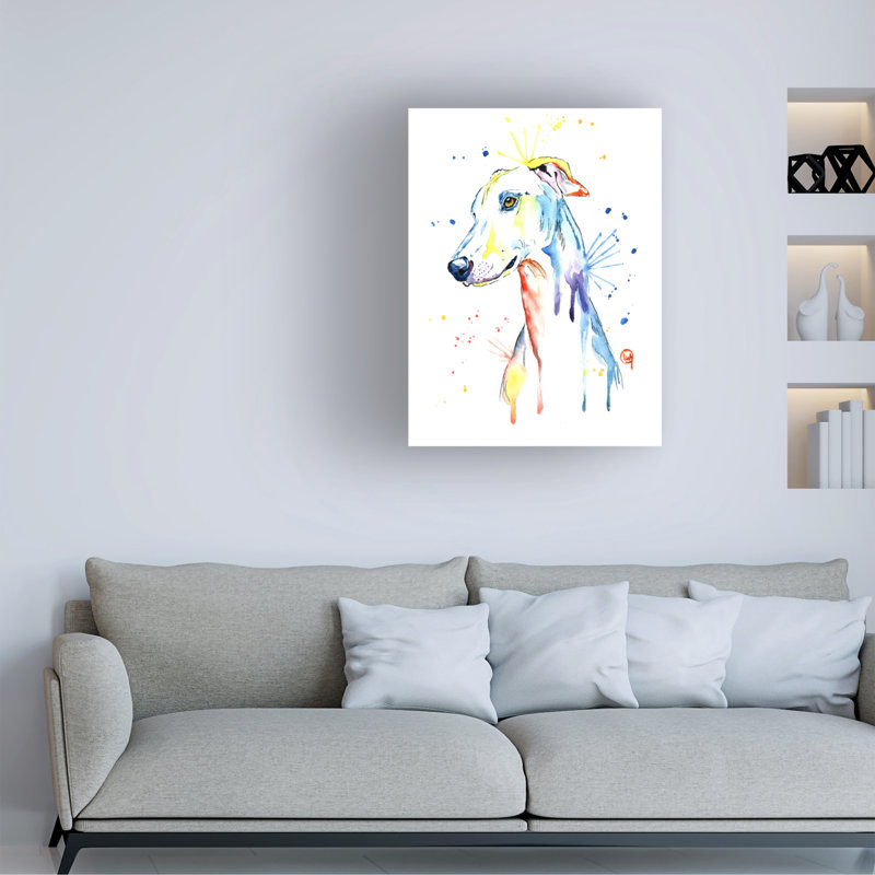 «Lisa Whitehouse Greyhound», art sur toile, H 19 po x l 14 po