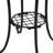 Patio Side Table with Shelf,Blue+Black