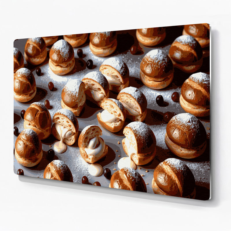 Art mural en métal brun Desserts, H 24 po x l 36 po