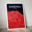 Edinburgh City Map - No Frame Print-1335693309