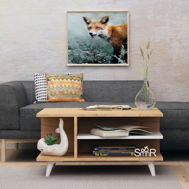 Table basse à 4 pieds avec rangement Newt
