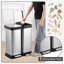 Stainless Steel Handle Kitchen Trash Can - 16L