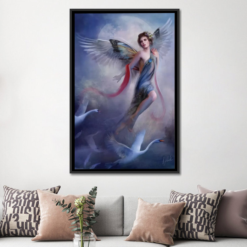 « ode », impression sur toile, H 26 po x l 18 po x P 1,5 po, Toile avec cadre noir