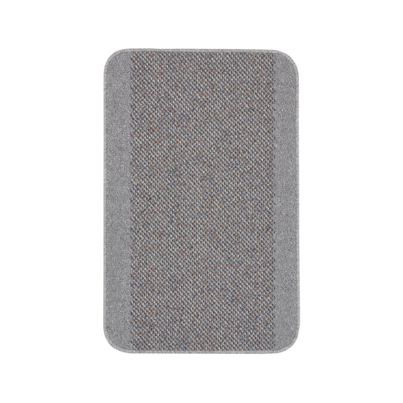 Zac Kitchen Mat, Rectangle 57 x 90cm, Silver