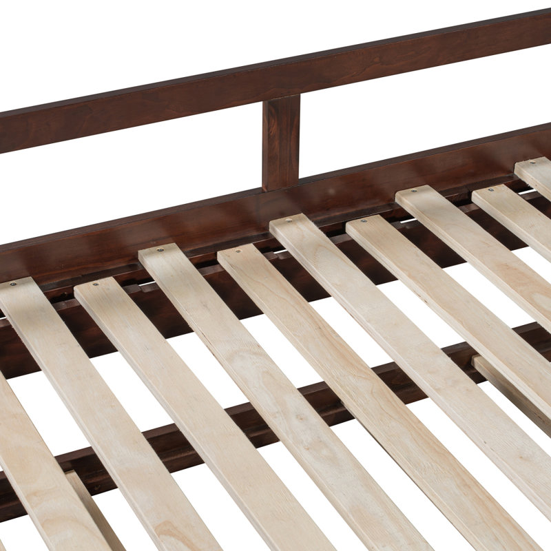 Lit de jour extensible avec couchette, lit de jour en bois avec couchette, espresso (VIEUX SKU: WF194887AAP), Espresso