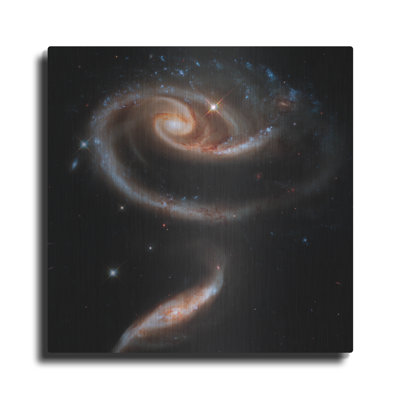  'Interacting Galaxies Arp 273' by NASA's Hubble Space Telescope Metal Wall Art