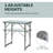 Folding Camping Table 23" With Height Adjustability - Lightweight Portable For Every Situation Camping, Picnic, Garage Grey + Silver Adjustable All Situations