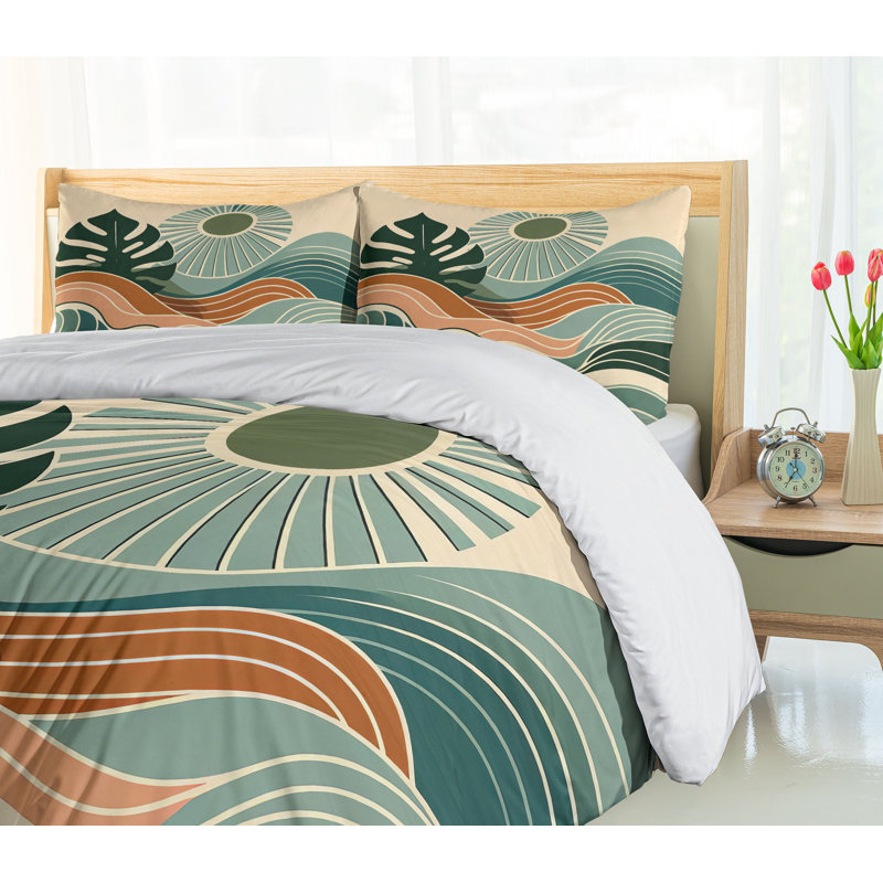 Monstera Duvet Cover, King Duvet Cover + 2 Standard Shams