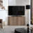 Aurel Modern Fluted Sliding Door Corner TV Stand with Storage-115270225