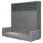 Grand lit peu encombrant et pratique - gris, pour maximiser les petits espaces de vie