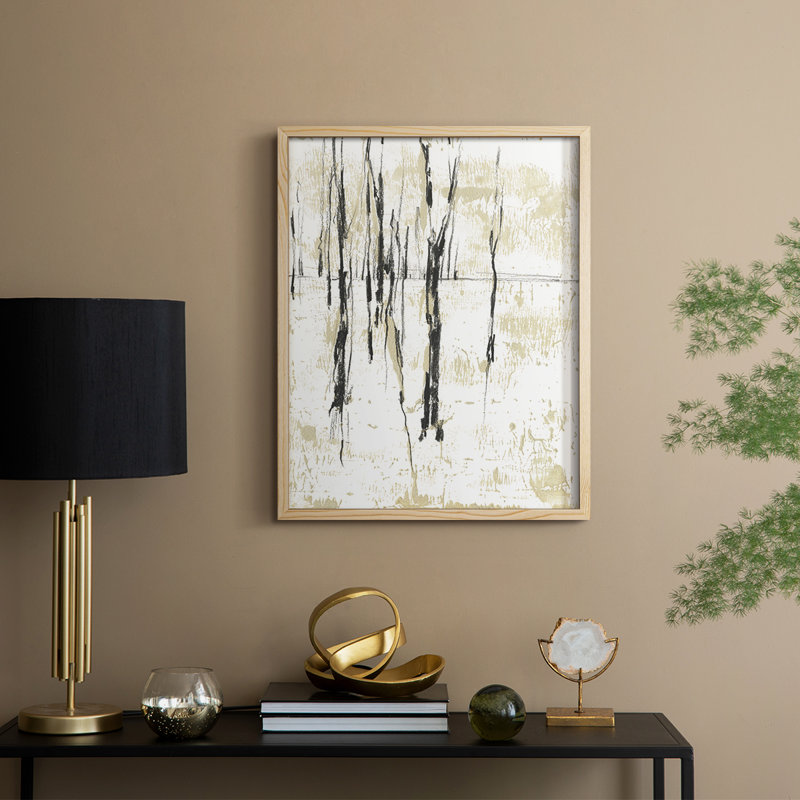 «Gilded Forest I», reproduction encadrée - bois massif, H 11 po x l 9 po