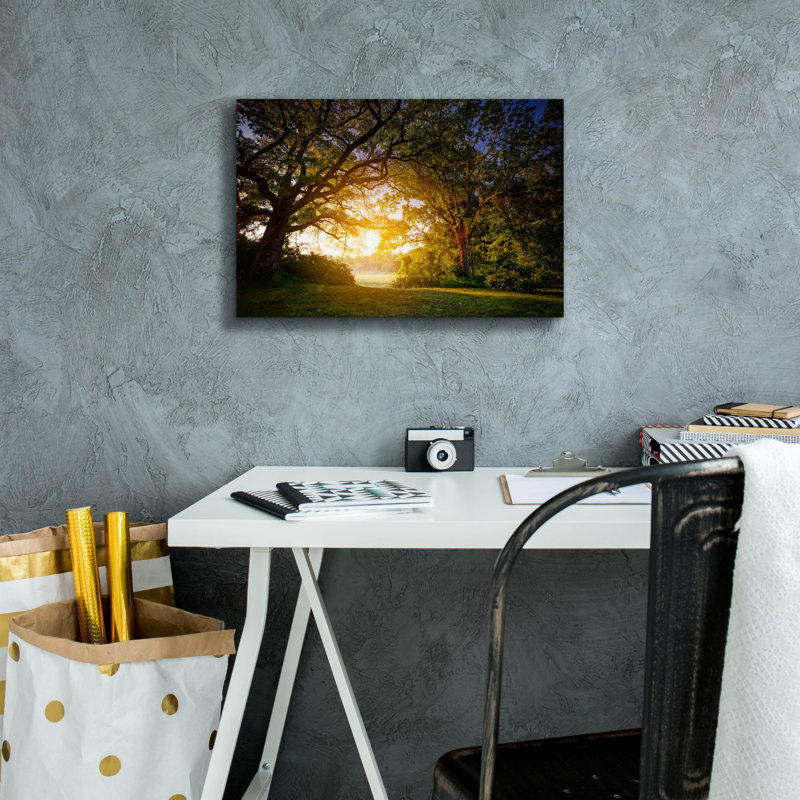 Toile épique «Sunrise Through The Trees» par Rick Berk, H 12 po x l 18 po x P 0,75 po