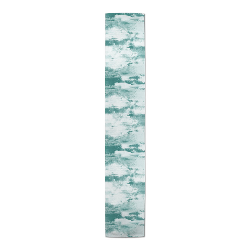Chemin de table Askey, 72 po x 16 po, Bleu sarcelle