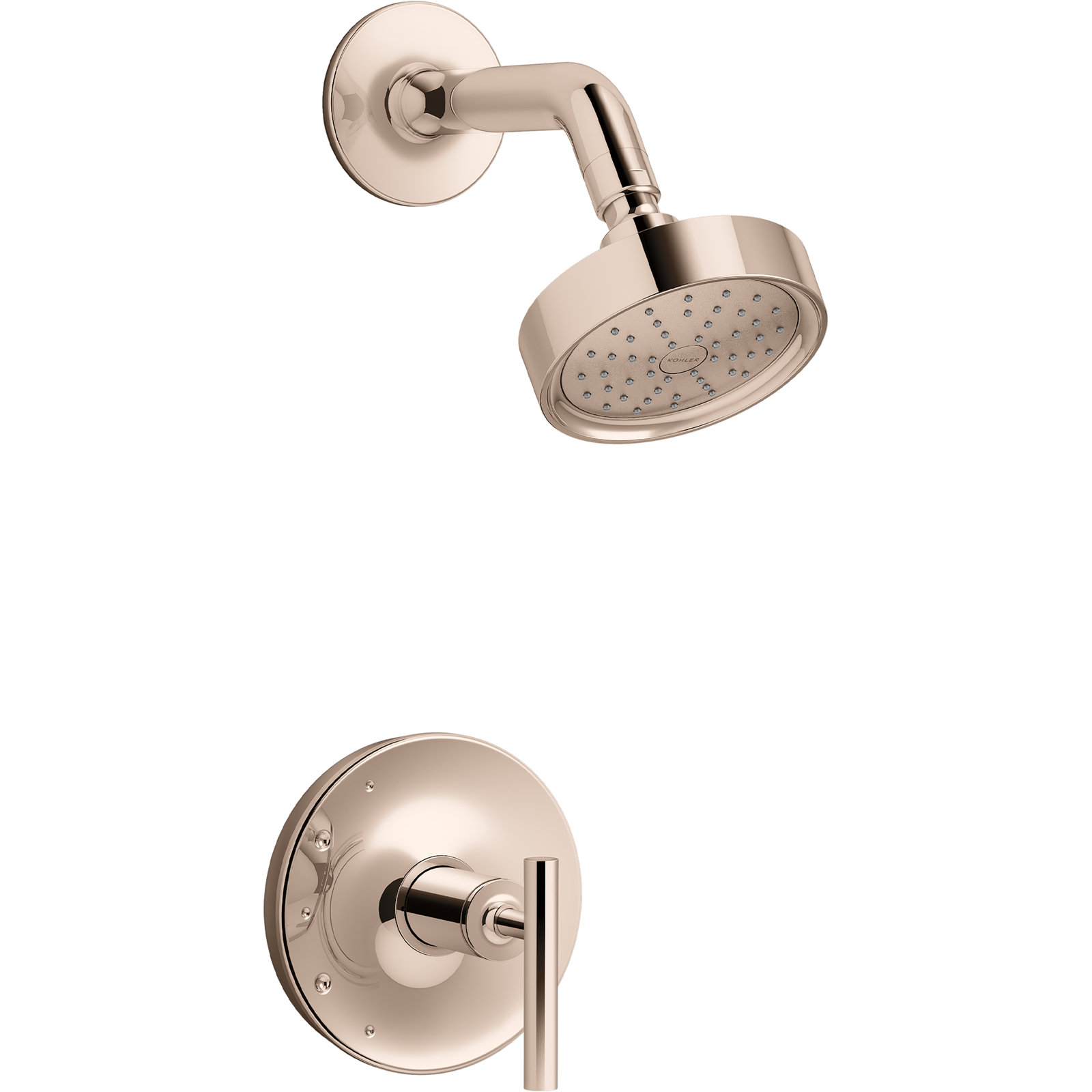 Purist Shower Trim, Vibrant Rose Gold, Lever Handle