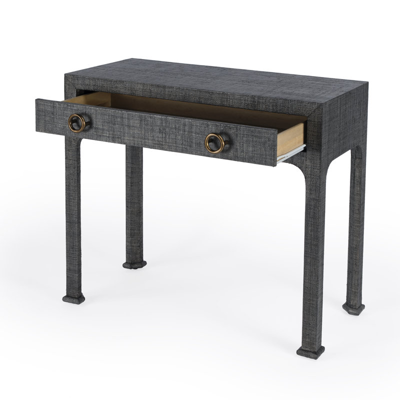 Chatham Raffia Console Table, Charcoal